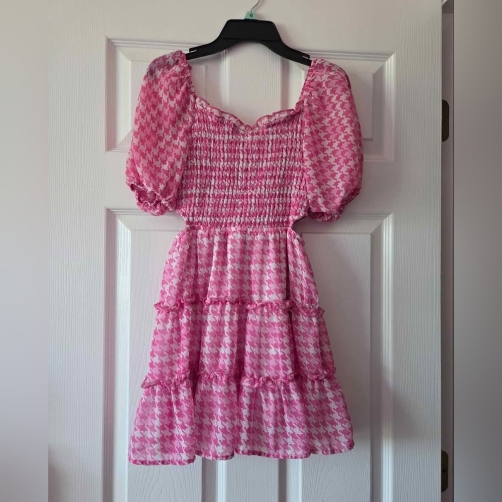 Art Class Pink Checkered Girls Dress Size 8